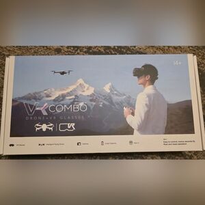 Combo VR Glasses and Drone - White